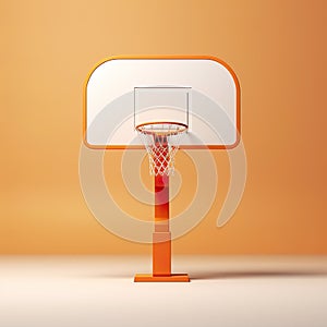 3D basketball hoop, capturing the essence of sports, competition, and the thrill of slam dunks. photo