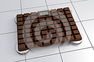 3D Bathroom Scale - Chocolate Design