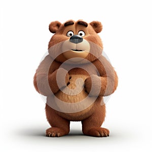 3d Bear Character Image In Frameless - Cartoon Style photo