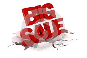 3d big sale text