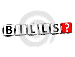 3D Bills? Button Click Here Block Text
