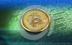 3d bitcoin blank photo