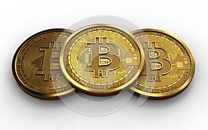 3d bitcoin stack photo