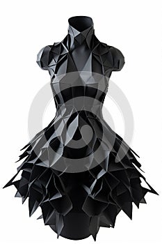 3d blackdress on a white photo