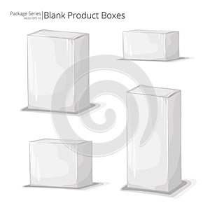 3D blank product boxes