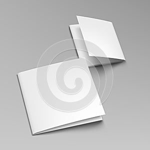 3D Blank Square Format Leaflet Or Catalog