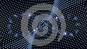 3D Blockchain Digital data,background