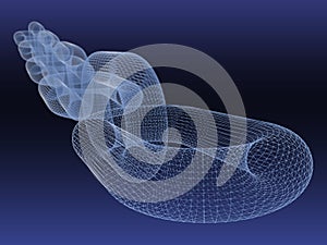 3D Blockchain Digital data,background