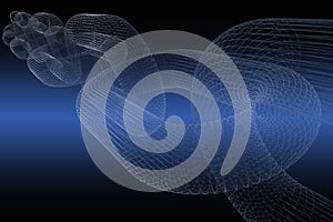 3D Blockchain Digital data,background