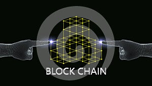 3D blockchain digital network ,concept