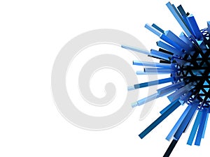 3D blocks as abstract glass sphere