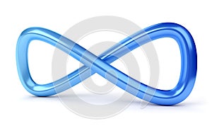 3d blue infinity symbol