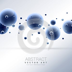 3d blue molecules abstract background