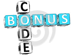 3D Bonus Code Crossword