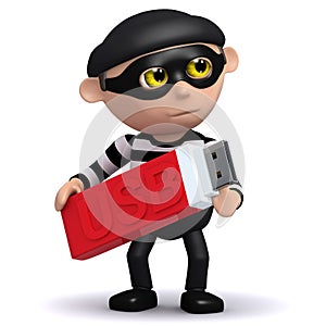 3d Burglar with USB photo