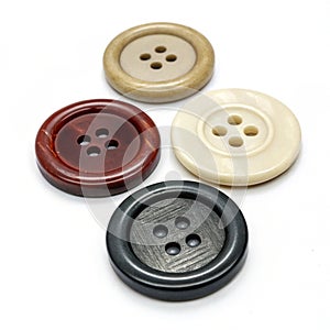 3D Buttons Template on White Background