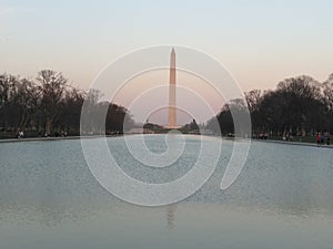 D. C. Washington monument sunset