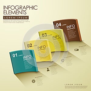 3d cambered surface solid infographic elements photo