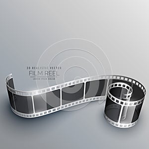 3d camera film strip vector background