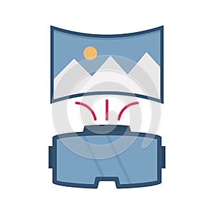 3d camera Flat inside vector icon which can easily modify or edit