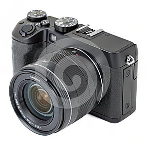 3d Camera isolated on transparent background photo