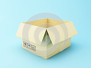 3D carboard boxes. Delivery concept.