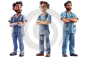 A portrait of an Anaesthesiologist in the style of 3D Cartoon photo