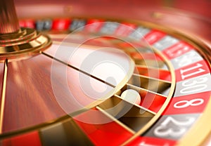 3D Casino roulette. Gambling concept photo