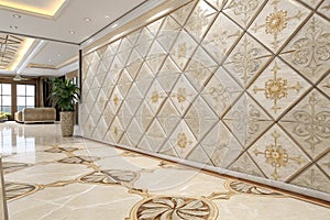 3D ceramic wall tiles and granite texture design