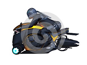 3D CG rendering of speeder bike photo