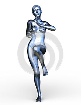 3D CG rendering of woman statue