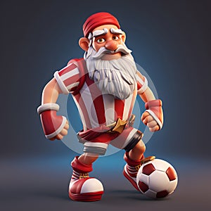 3D character of clash on clans styled soccer player photo