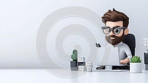3D Character of a Cryptographer at Work