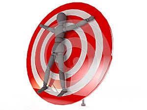 3d character doll with joints and concrete texture