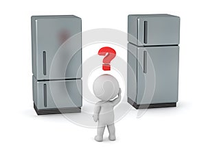 3D Character with Two Refrigerators