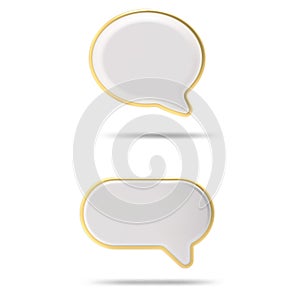 3d Chat bubble. Talk, dialogue, messenger or online support concept.