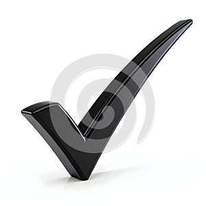 3D check mark sign UI icon