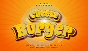 3D Cheese Burger text effect - Editable text effect