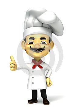 3d chef thumb up photo