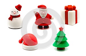 3D Christmas erasers set