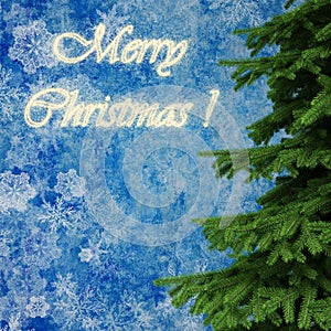 3d Christmas tree decorations background