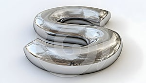 3 d chrome letter s polished metal alphabet photo