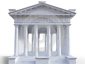 Tridimensional clásico romano templo 