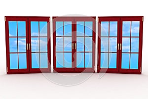 3d closed plastic windows