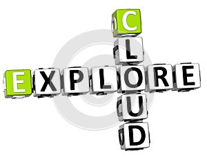 3D Cloud Explore Crossword