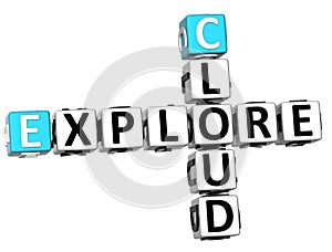3D Cloud Explore Crossword