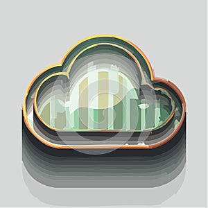 3D Cloud Icon for Technology and Data Storage