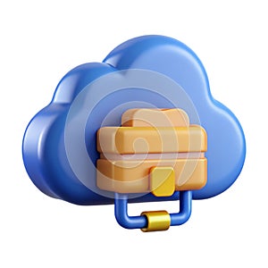 3D Cloud Storage Icon