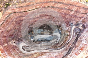 D Cobar Mine Pit bends top down