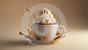 Luxury 3D Cappuccino Splash